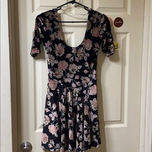 Kimchi Blue Scoopneck Velour Skater Dress